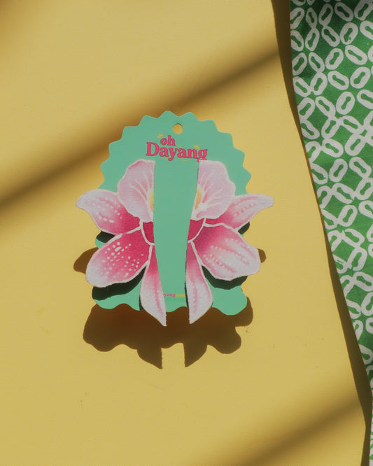 Anggerik Senja Batik Stud Earrings