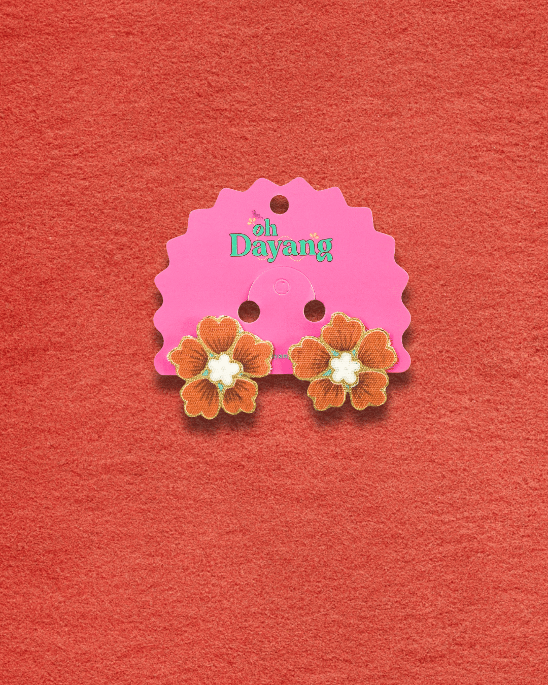 Red Baby Bloom Stud Earrings
