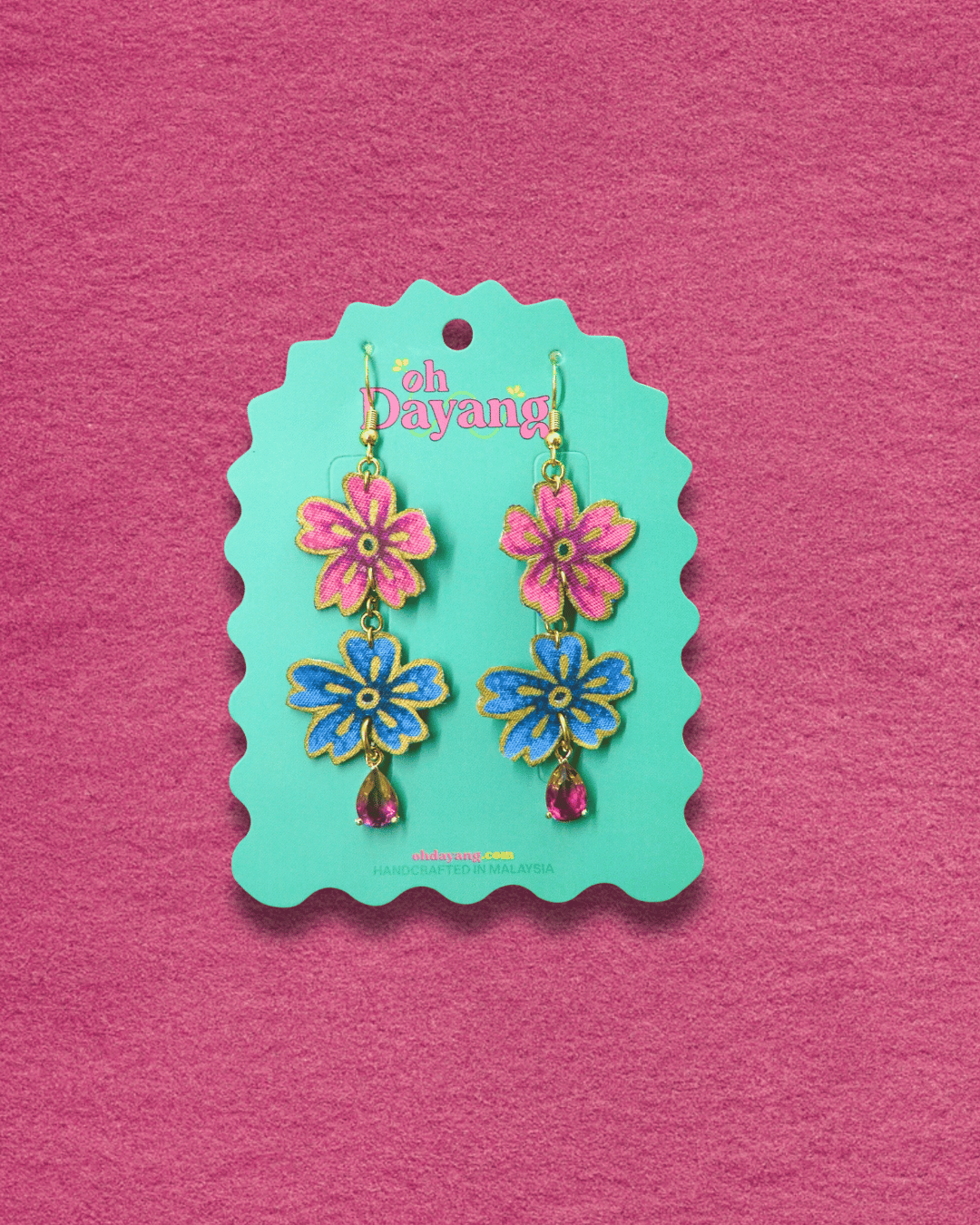 Candy Drop Batik Hook Earrings
