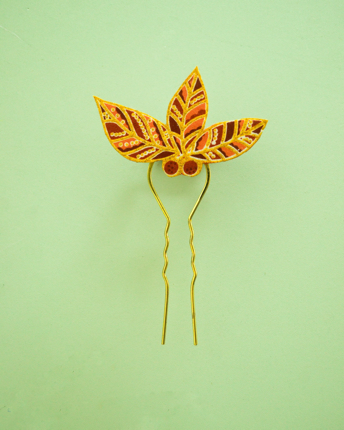 Luruh Emas Batik Hair Comb Pin