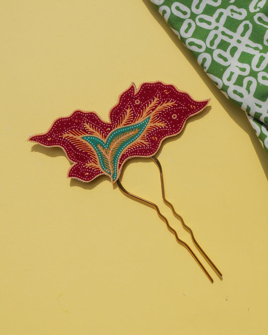 Dedaun Arjuna Batik Hair Pin