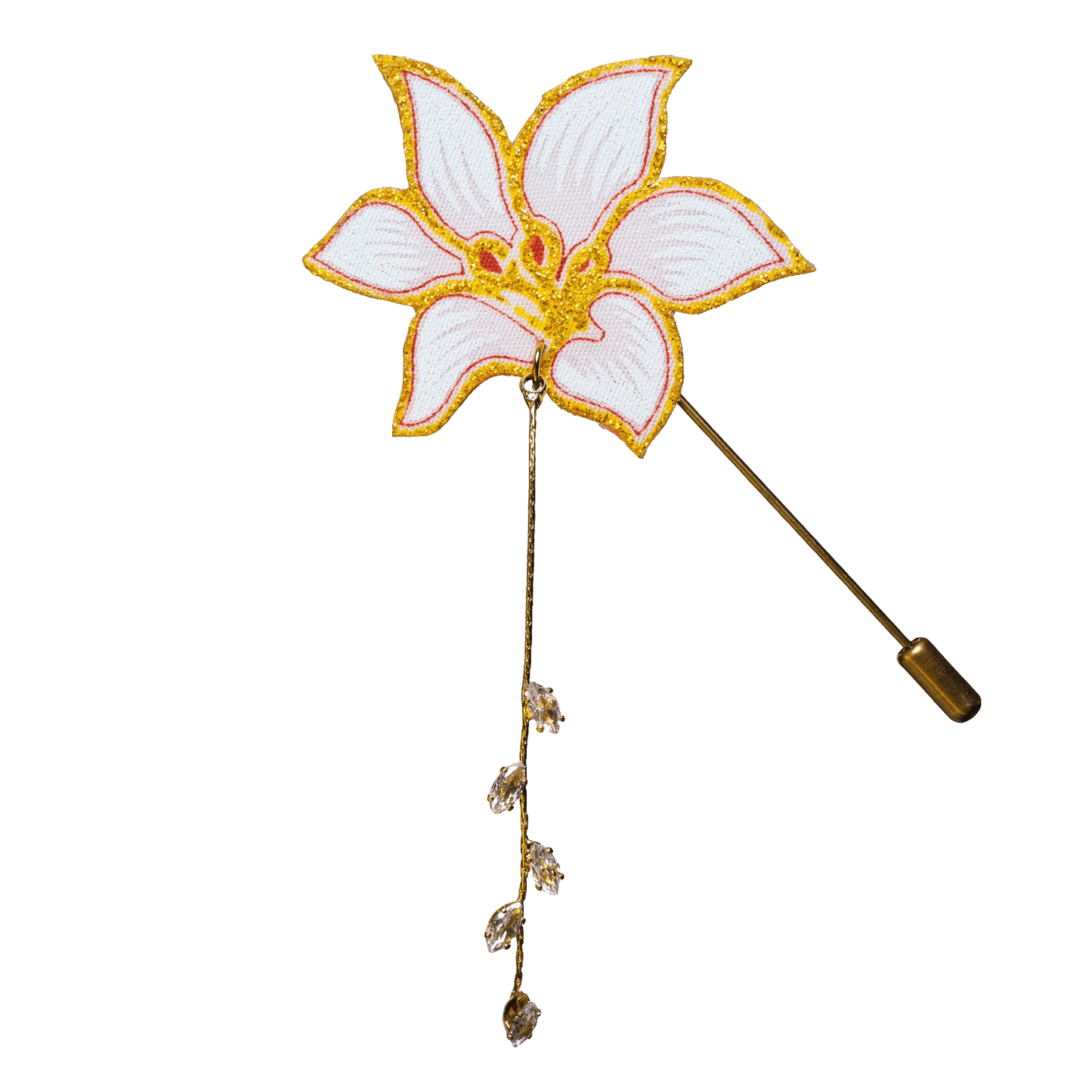 Gilang Dangles Bunga Batik Lapel Pin