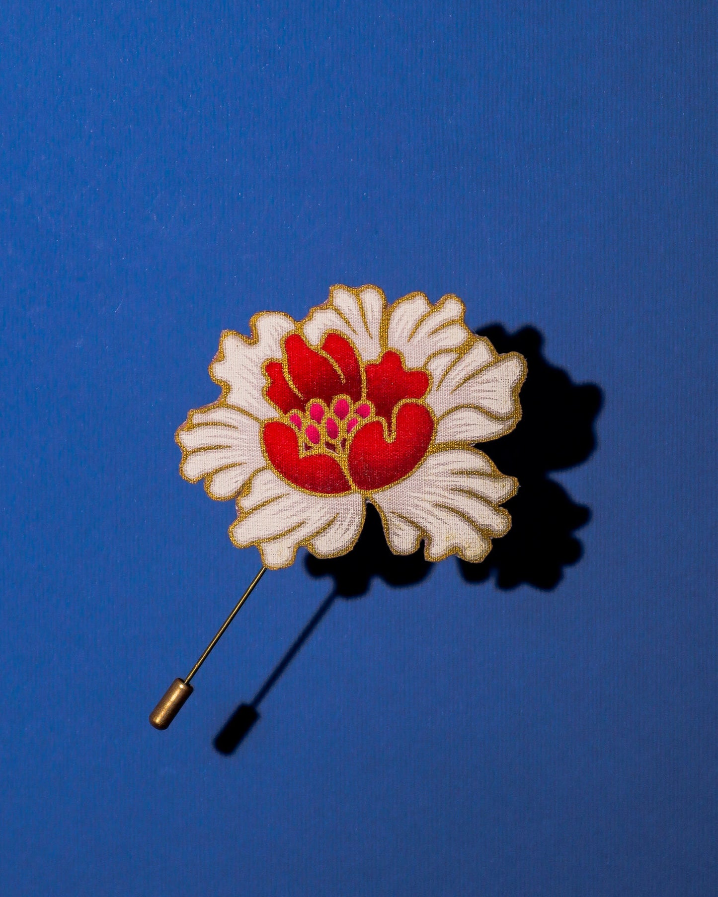 Embun Peoni Batik Lapel Pin