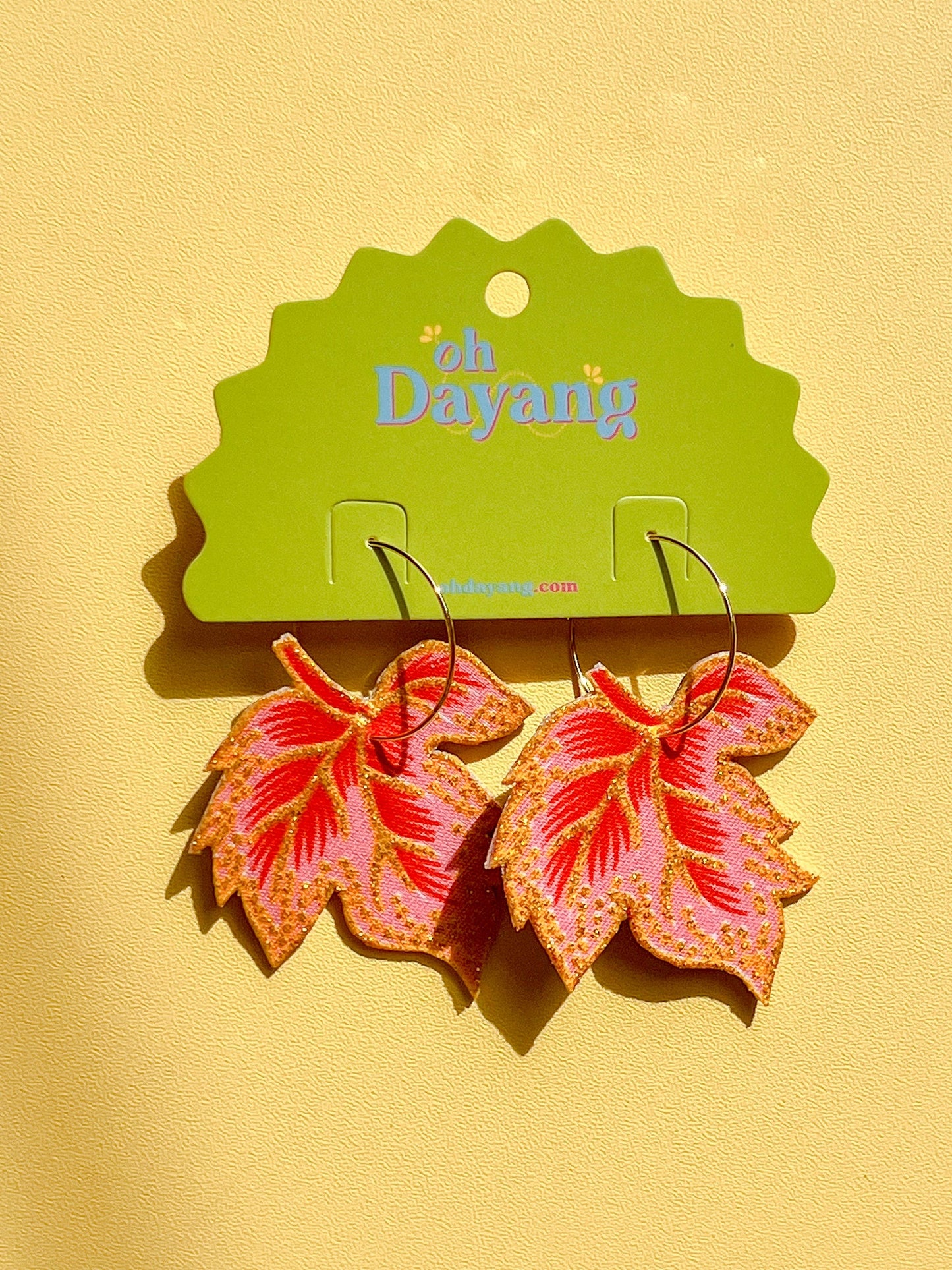 Leaves Hoop Earrings