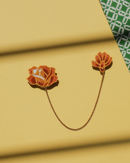 Mawar Kencana Batik Kerongsang Chain