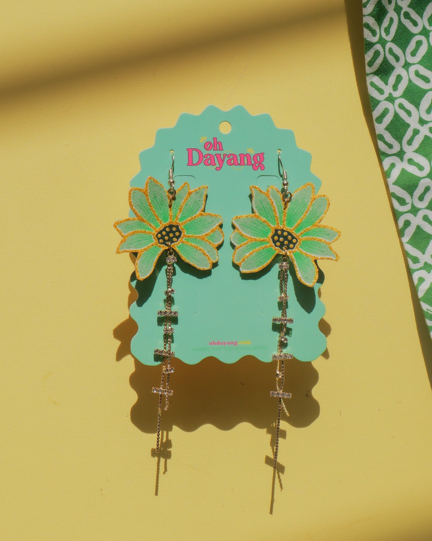 Molek Batik Dangle Hook Earrings