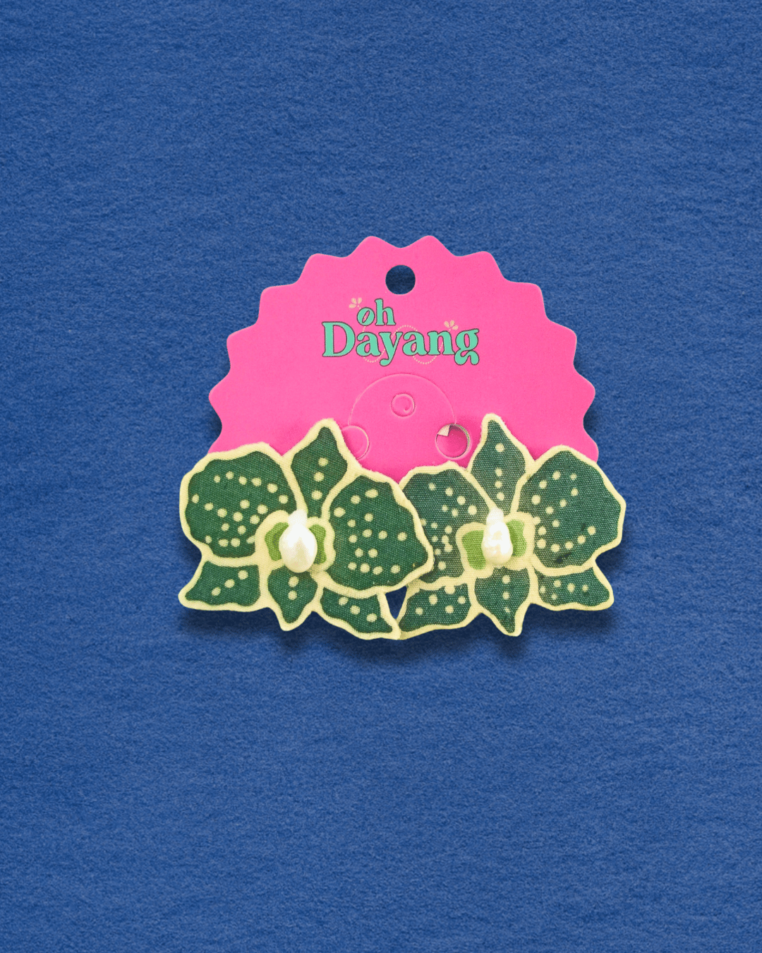Orked Mutiara Batik Stud Earrings
