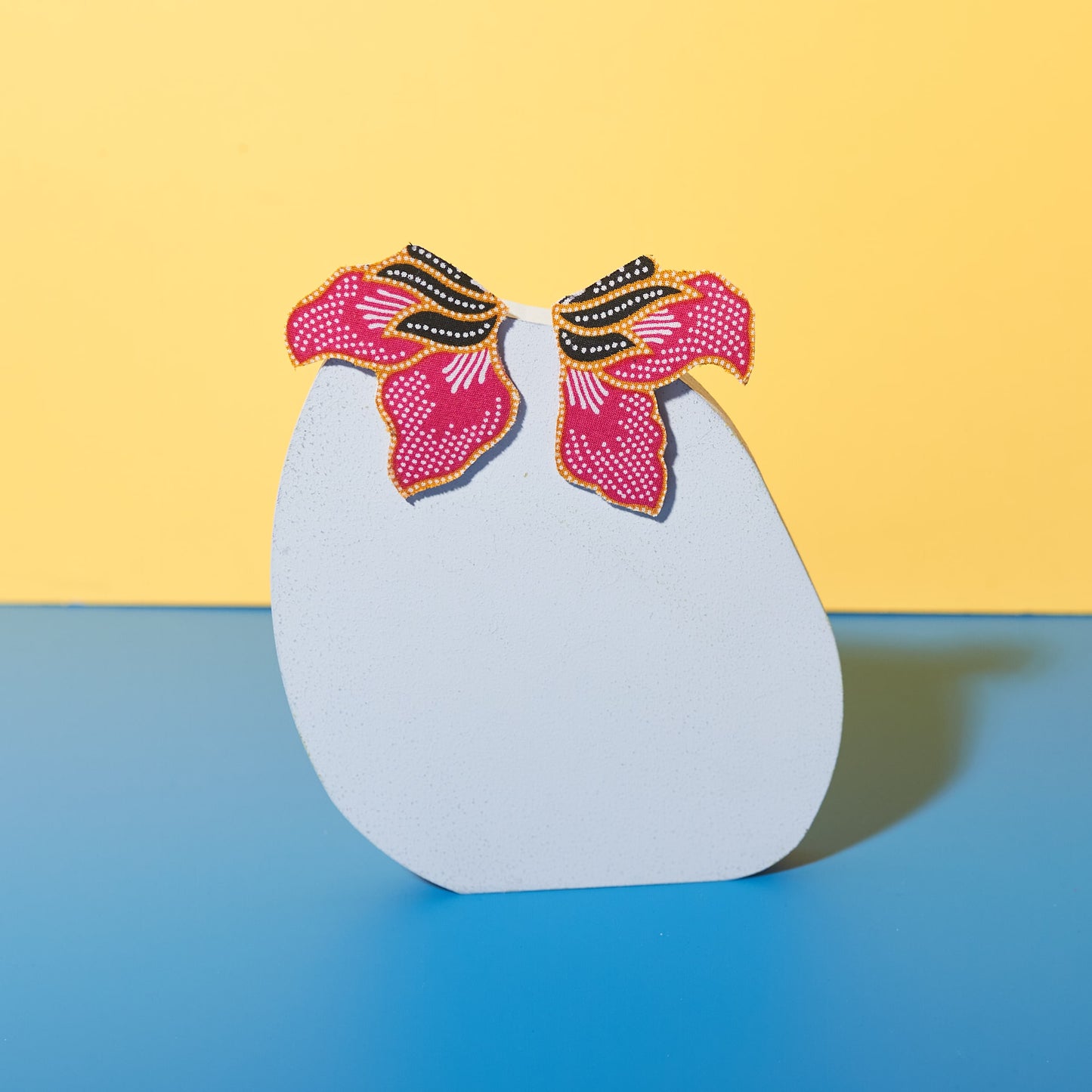 Classic Batik Pink Earrings