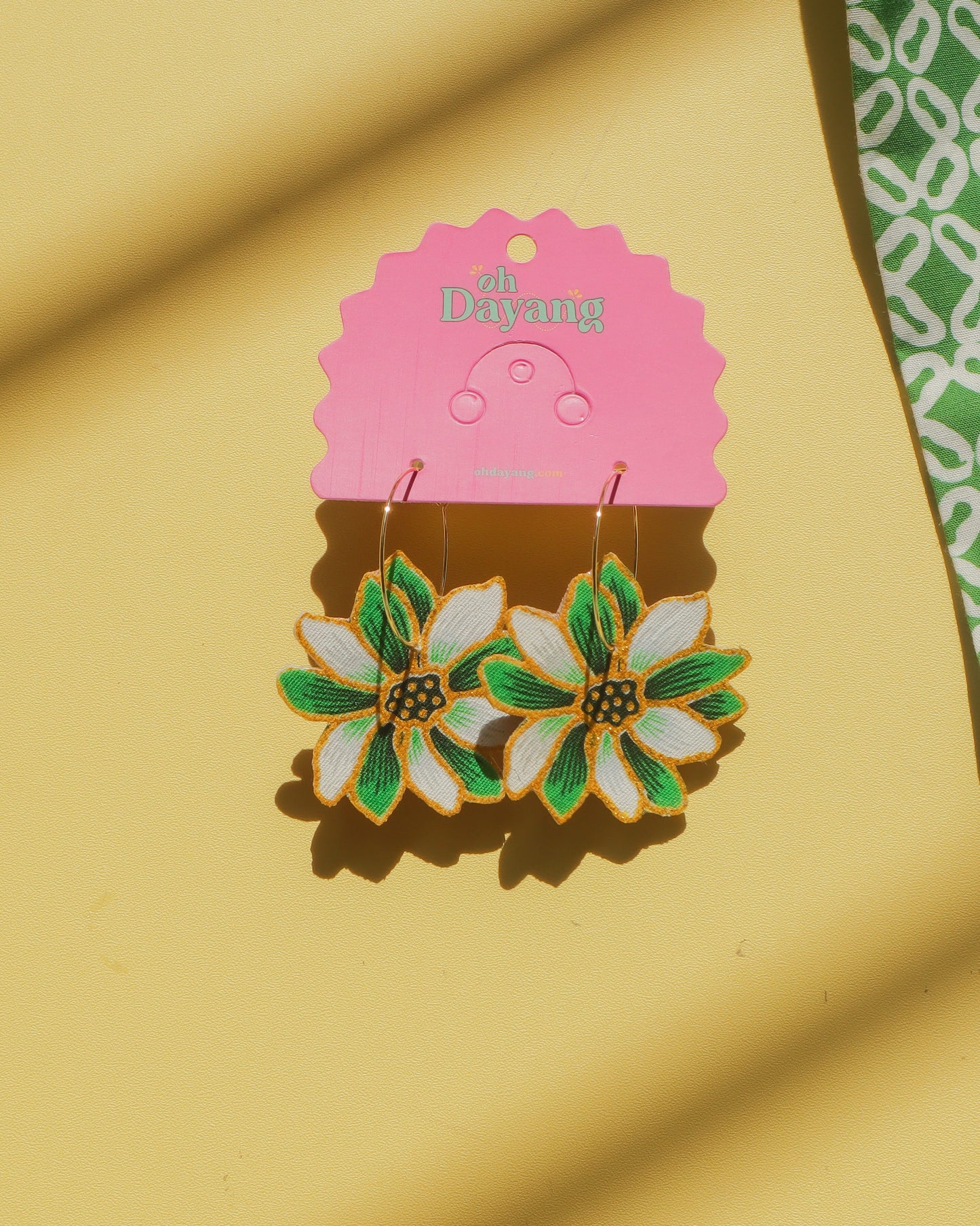 Rona Batik Hoop Earrings