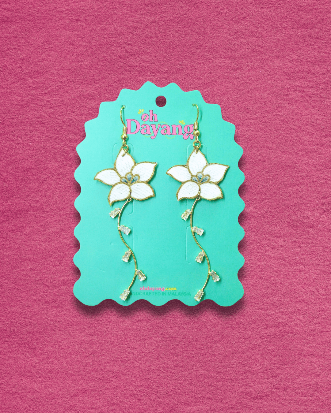 Sinar Dangle Batik Hook Earrings