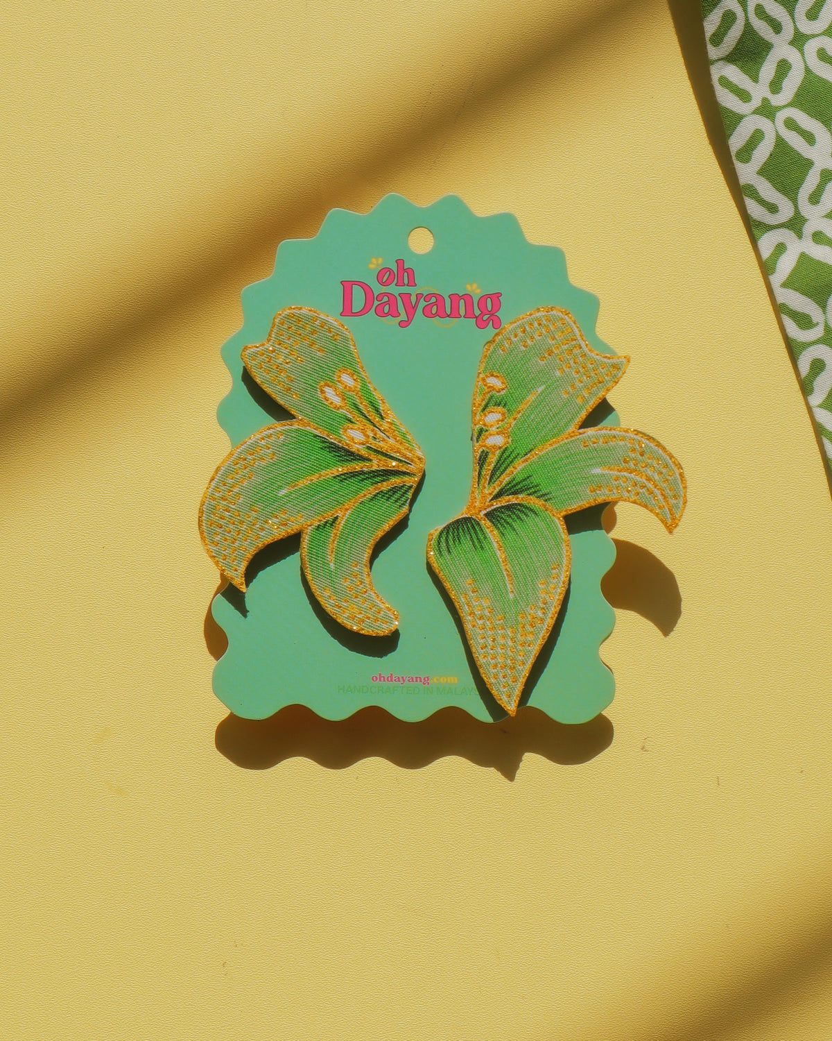 Seri Bakung Batik Stud Earrings