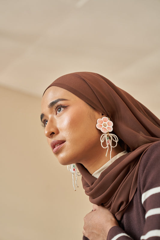 Hana Beaded Dangle Stud Earrings