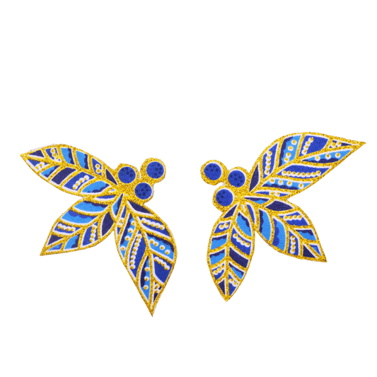 Luruh Emas Batik Stud Earrings