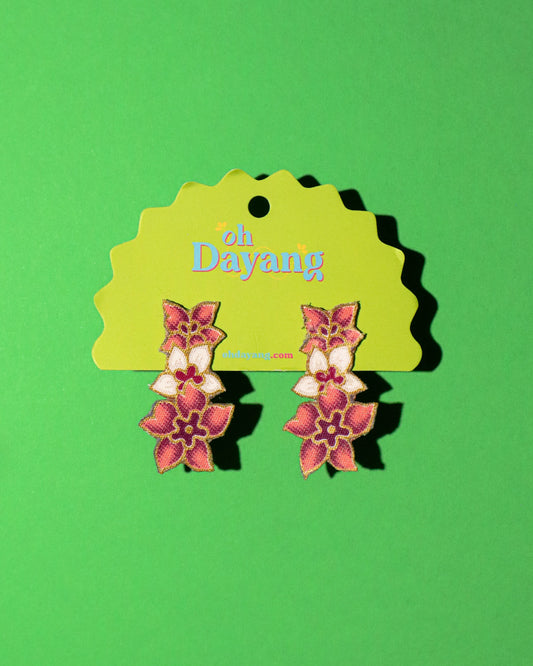 Bloom Drops Batik Stud Earrings