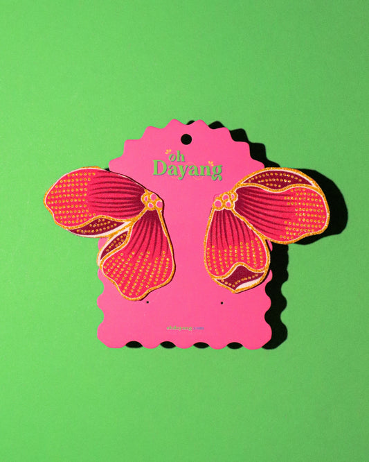Papillon Batik Stud Earrings