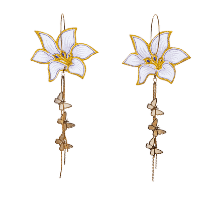 Gilang Dangle Batik Hoop Earrings