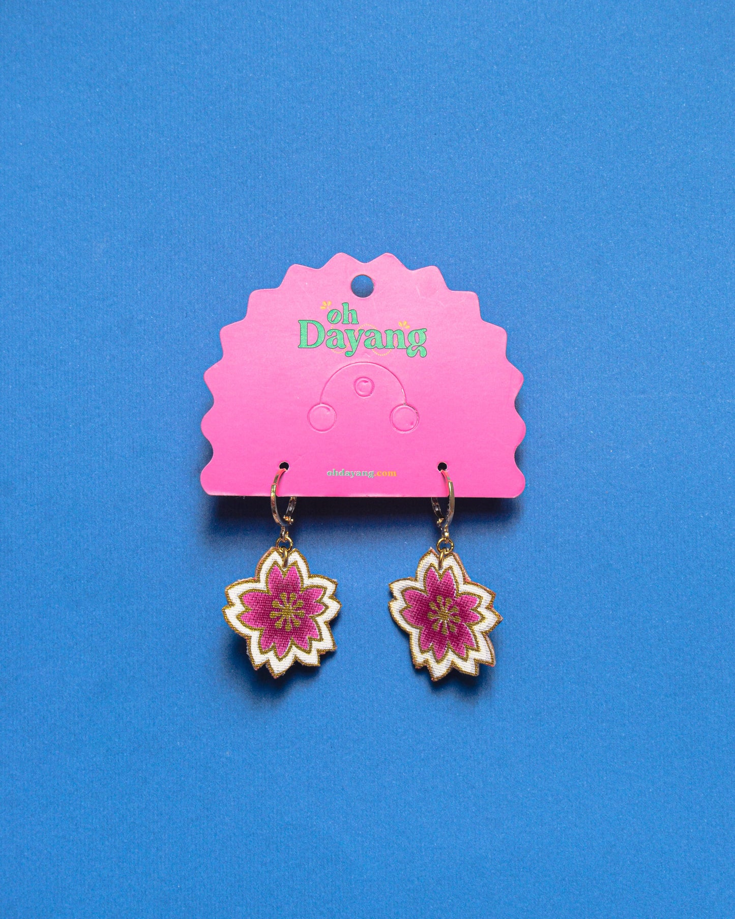 Baby Blooms - Batik Huggies Earring