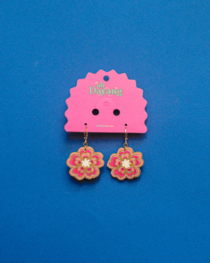 Baby Blooms - Batik Huggies Earring