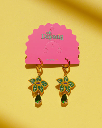 Baby Blooms - Batik Huggies Earring