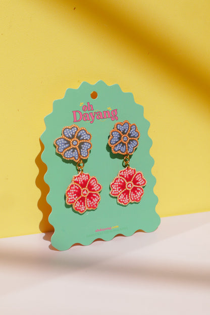 Garland Blooms Dangle Stud Earrings