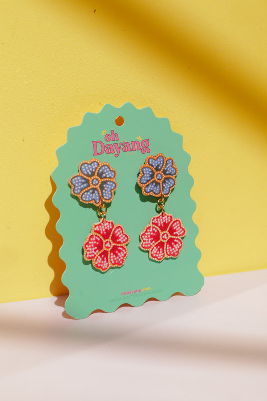 Garland Blooms Dangle Stud Earrings