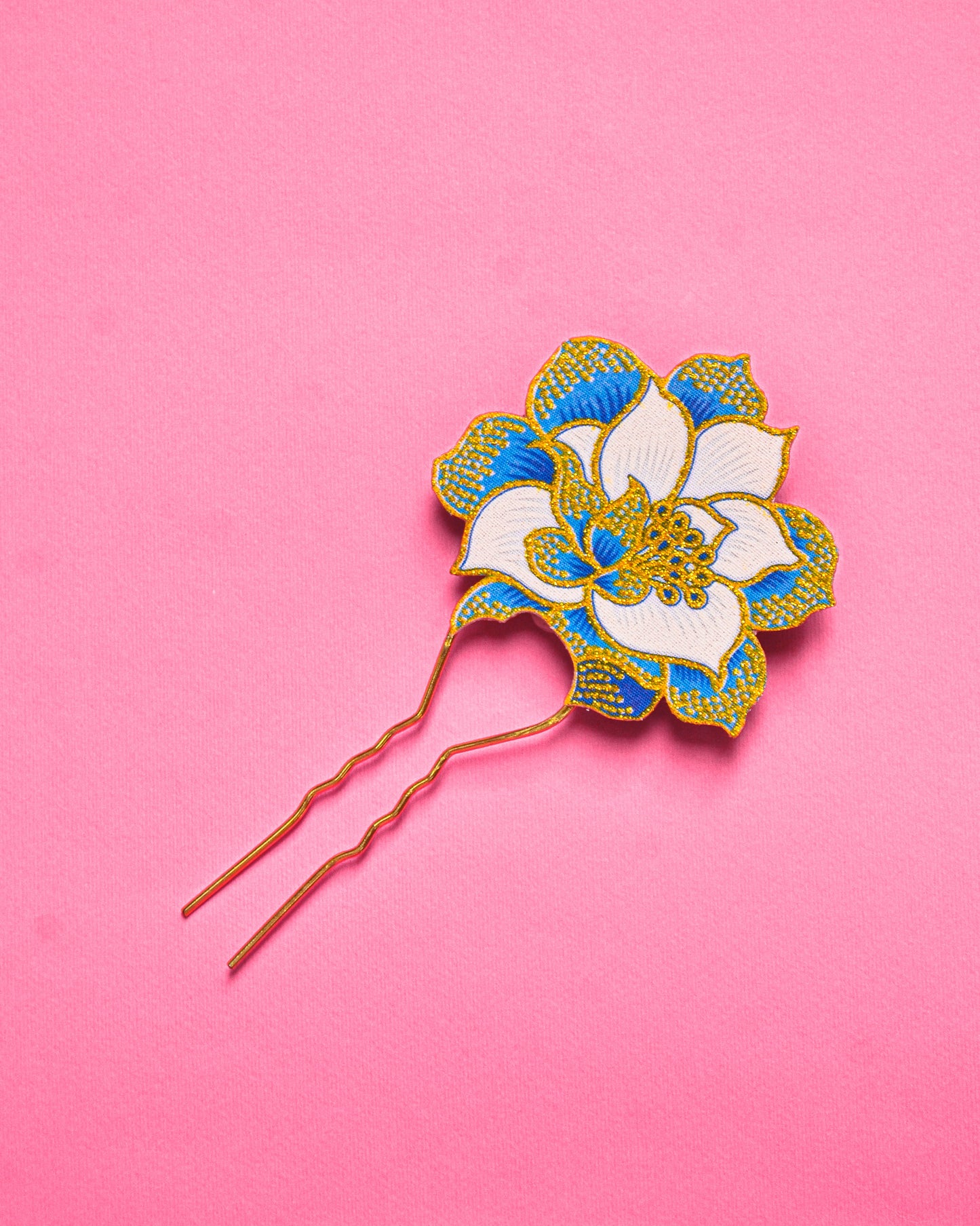 Blue Lotus Batik Hair Pin- 260401