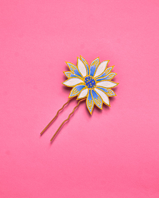 Blue Batik Hair Pin- 260402