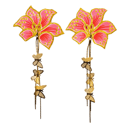 Seri Bunga Dangle Batik Earrings