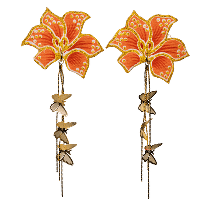 Seri Bunga Dangle Batik Earrings
