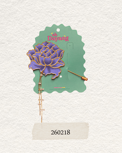 Blue Batik Dangling Lapel Pin