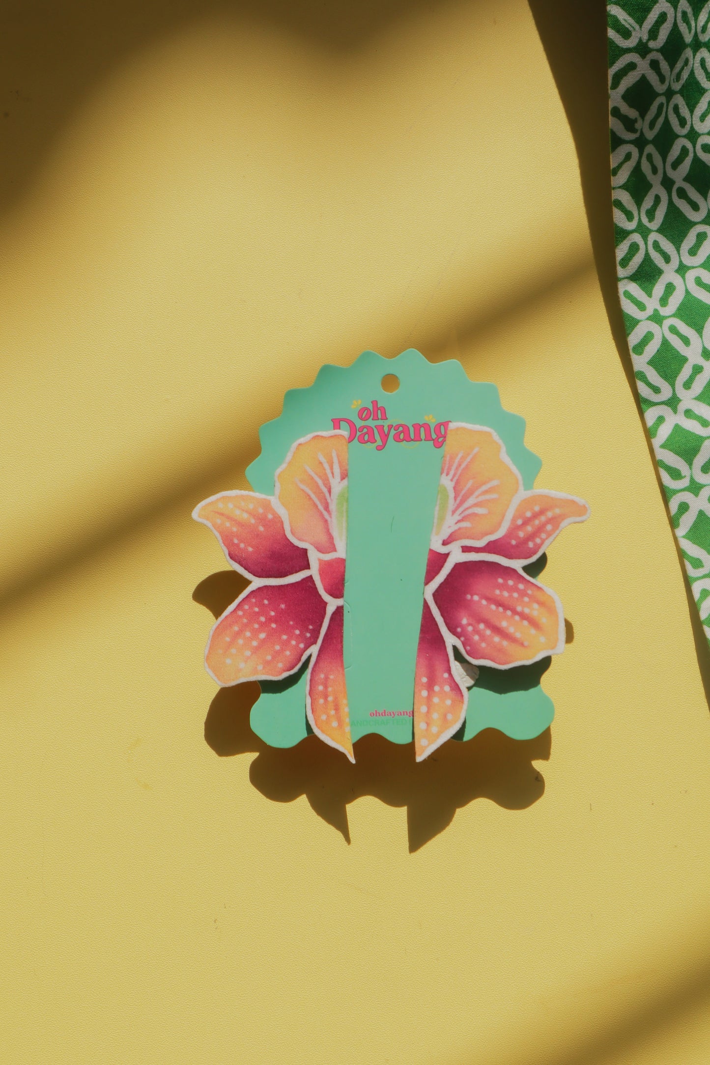 Anggerik Senja Batik Stud Earrings