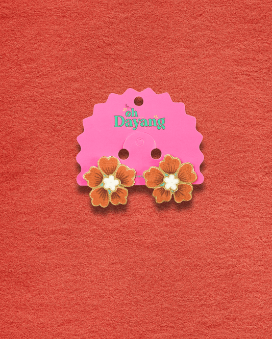 Red Baby Bloom Stud Earrings