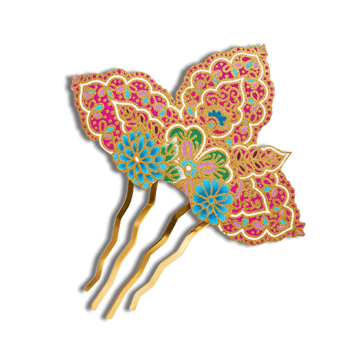 Blossom Crown Batik Hair Comb Pin