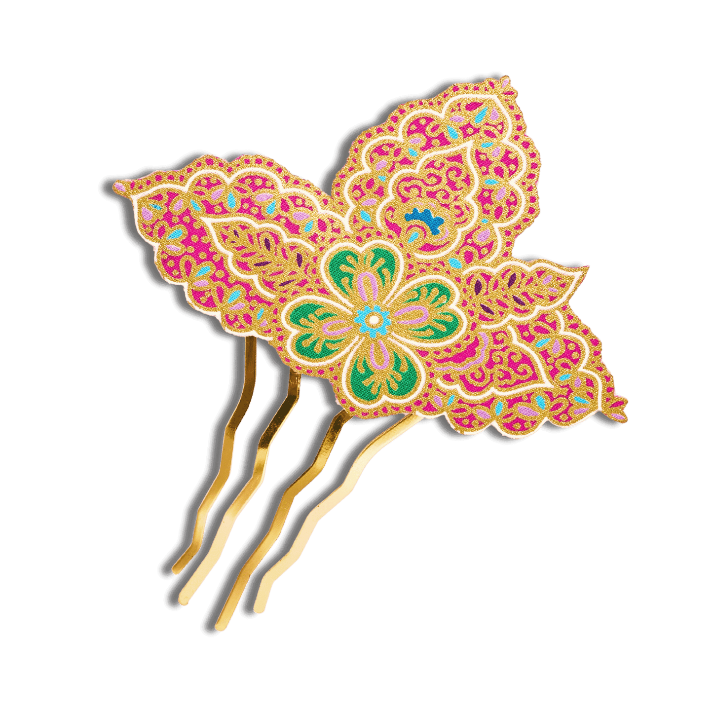 Blossom Crown Batik Hair Comb Pin