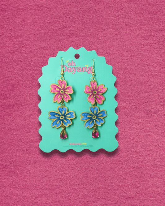 Candy Drop Batik Hook Earrings