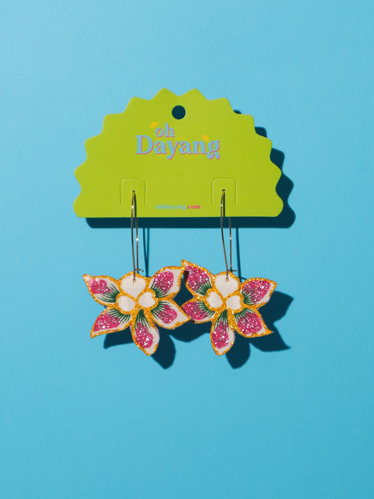 Calista Batik Hoop Earrings