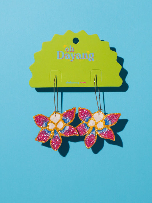 Calista Batik Hoop Earrings