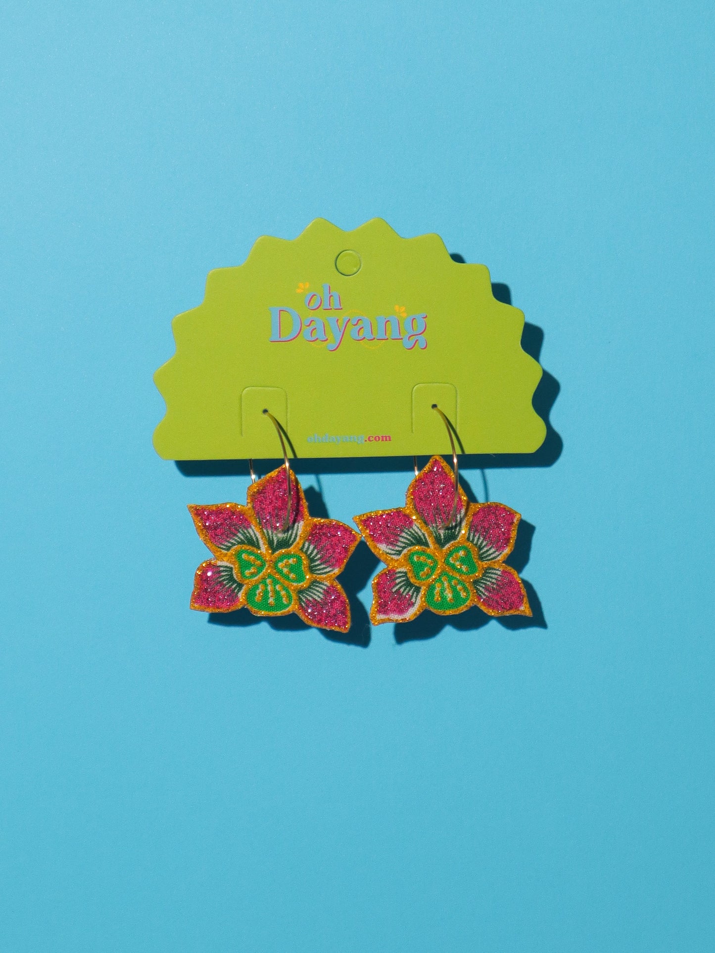 Celeste Batik Hoop Earrings