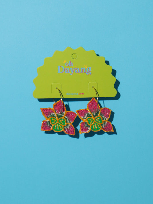 Celeste Batik Hoop Earrings