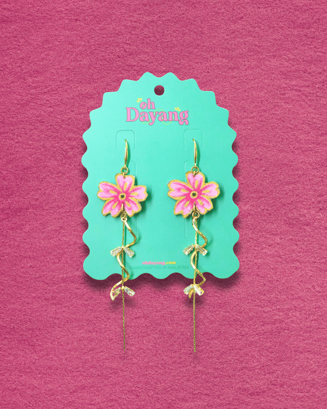 Dian Dangle Batik Hook Earrings