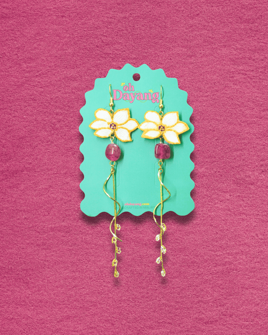 Dotty Dangle Batik Hook Earrings