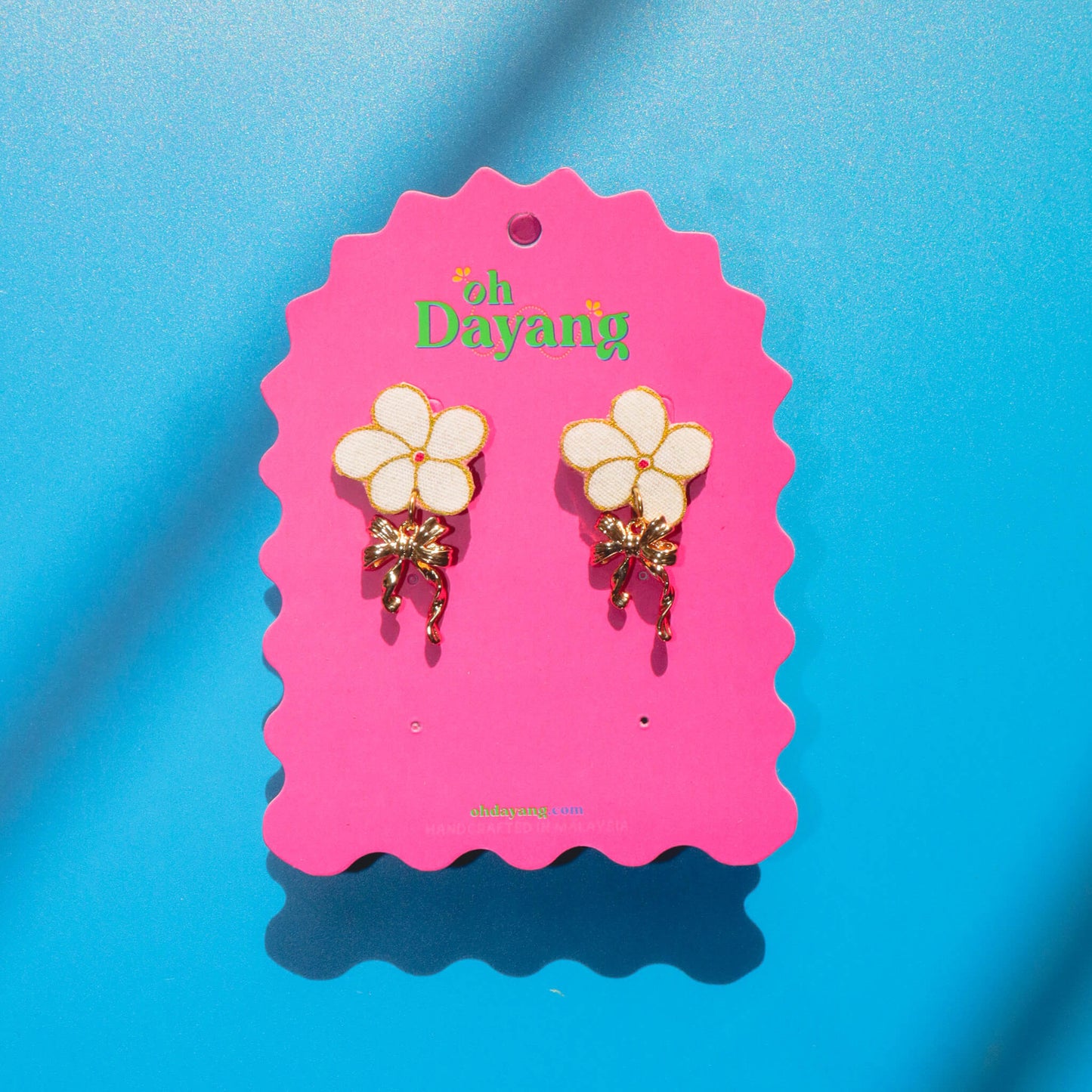 Dottie Bow Batik Stud Earrings