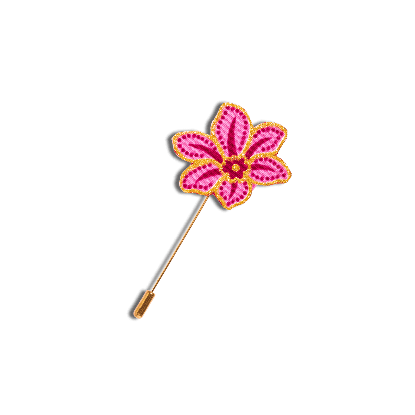 Fuchsia Glow Batik Lapel Pin