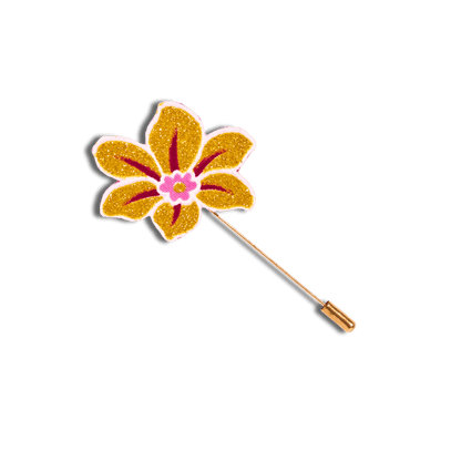 Fuchsia Glow Batik Lapel Pin