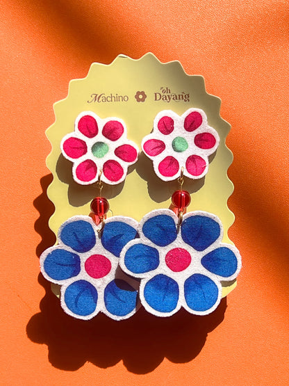 Hana Double Drop Stud Earrings