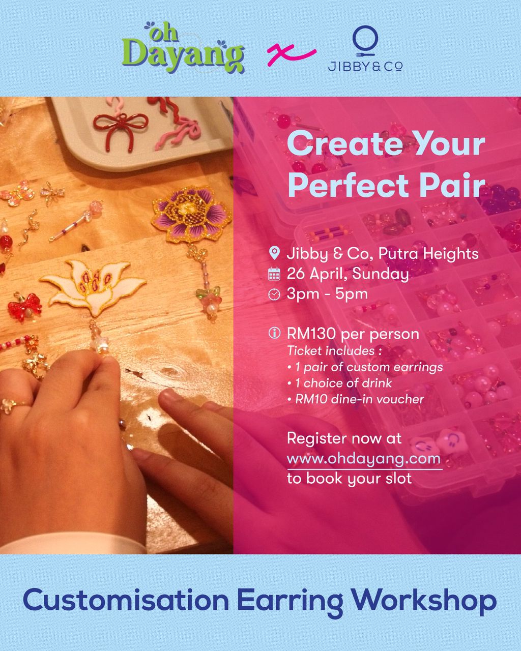[Workshop] Earring Customisation @ Jibby & Co
