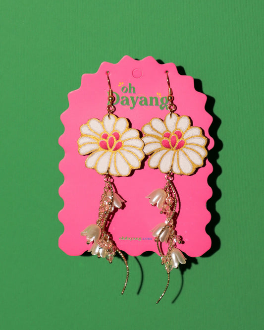 Kasih Dangle Batik Hook Earrings