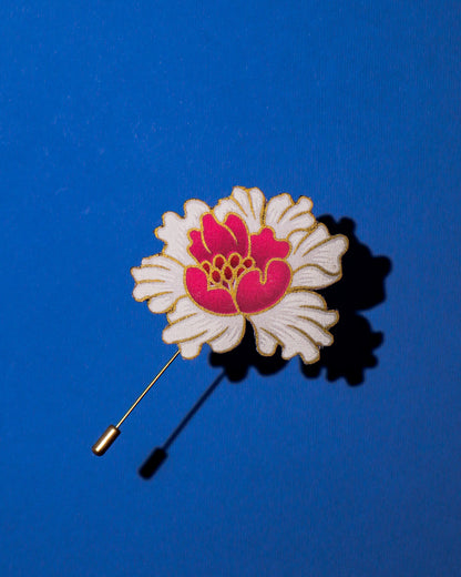 Embun Peoni Batik Lapel Pin