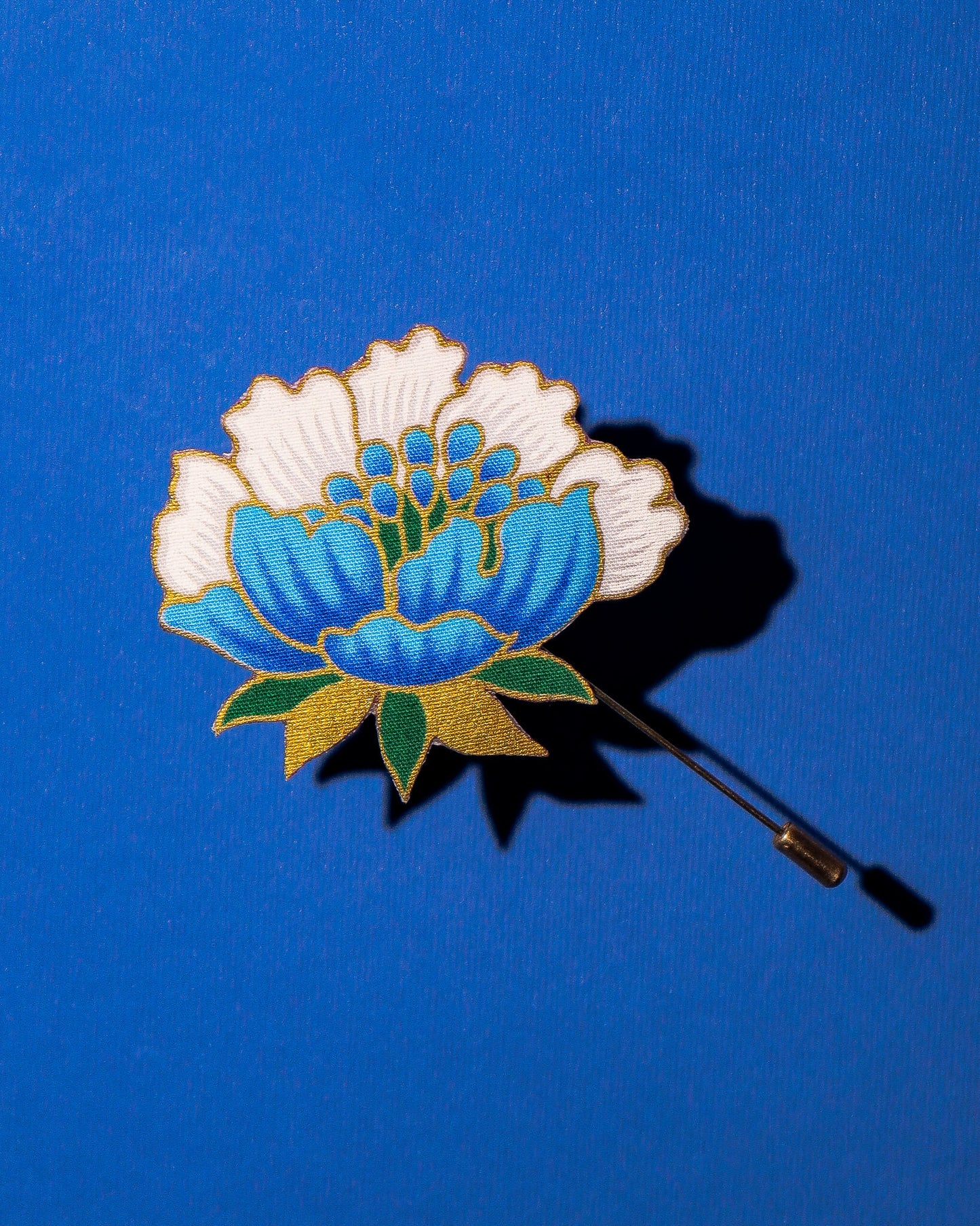 Peoni Sukma Batik Lapel Pin