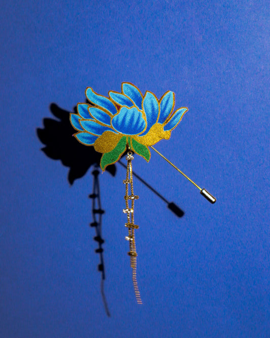 Lembayung Batik Dangling Lapel Pin